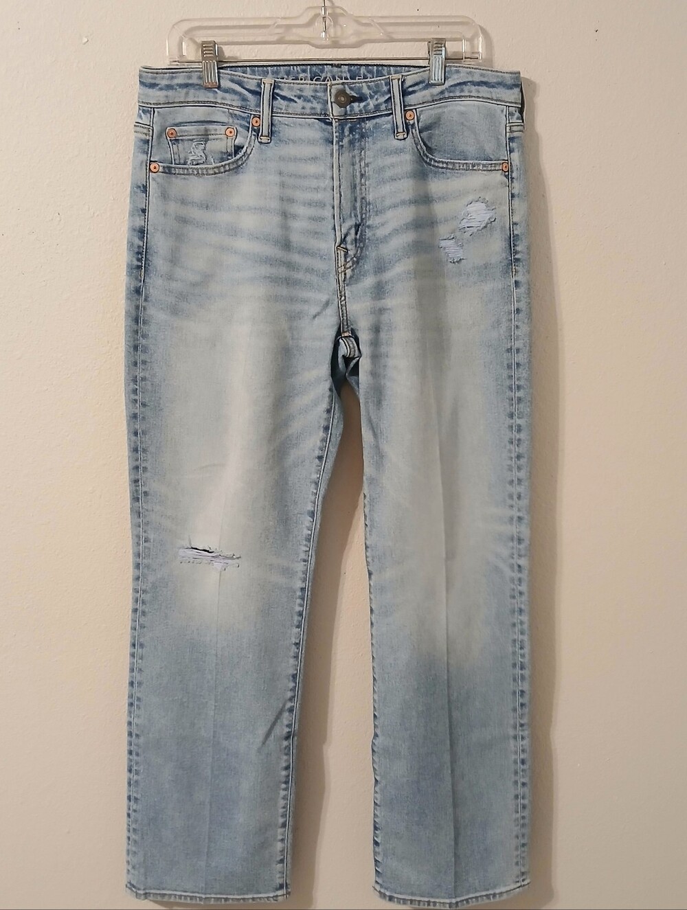 American Eagle Outfitters Light Blue Boot Cut Jeans Mens Size 33×30